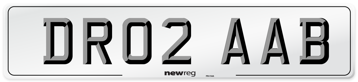 DR02 AAB Number Plate from New Reg